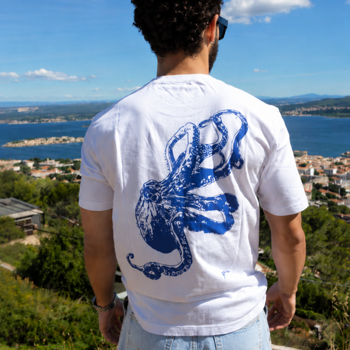 T-SHIRT POULPE BLANC