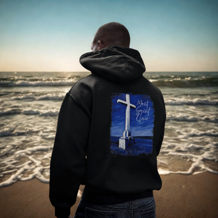 SWEAT A CAPUCHE CROIX NOIR