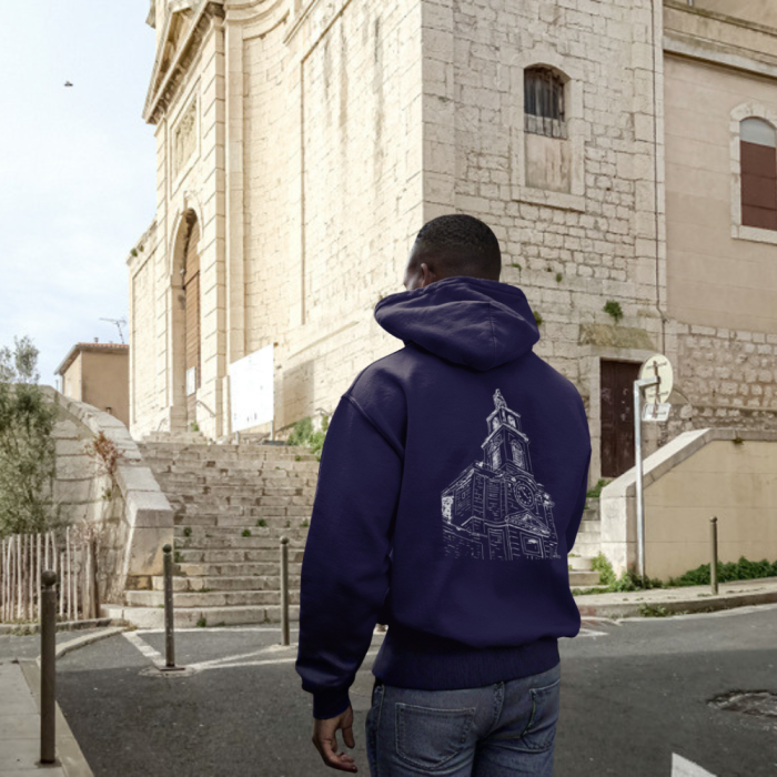 SWEAT A CAPUCHE ST LOUIS BLEU MARINE