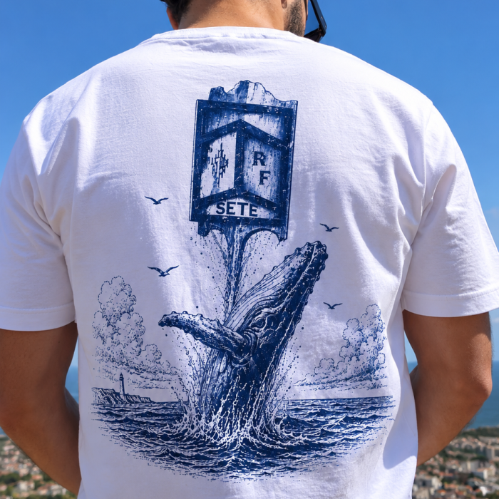 T-shirt Baleine et Pavois Blanc